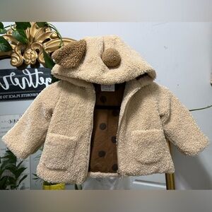 Zara Tan Kids Puffer Jacket with Ear Details